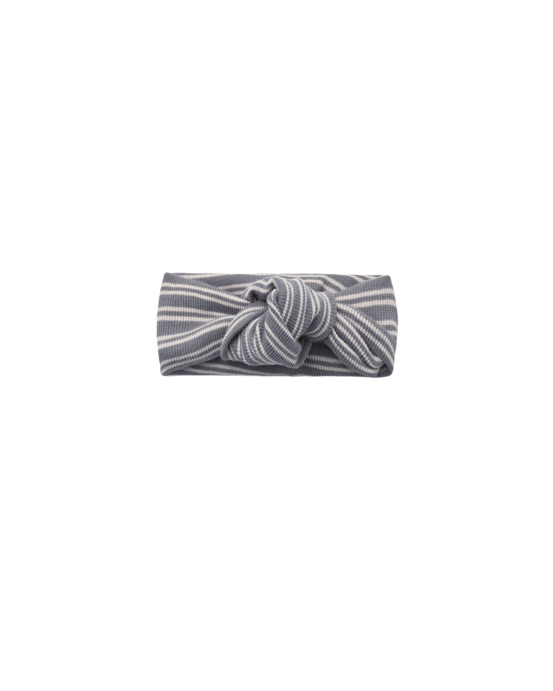 Quincy Mae Knotted Headband - Slate Microstripe