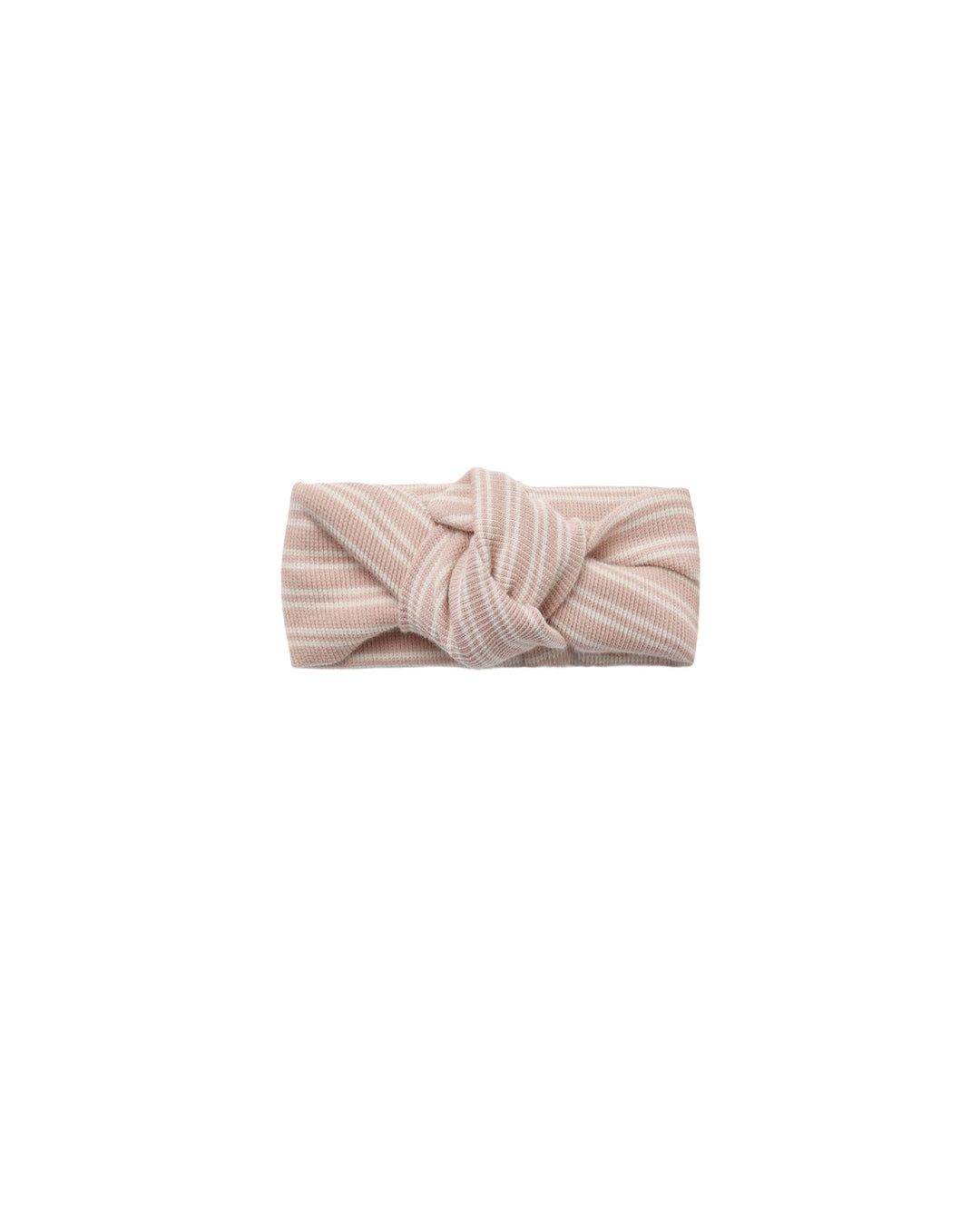 Quincy Mae Knotted Headband - Dusty Rose Microstripe