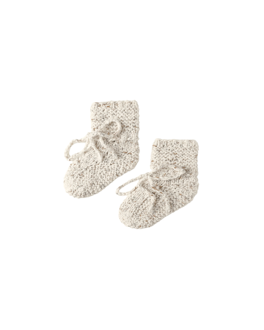 Quincy Mae Knit Booties - Natural Confetti