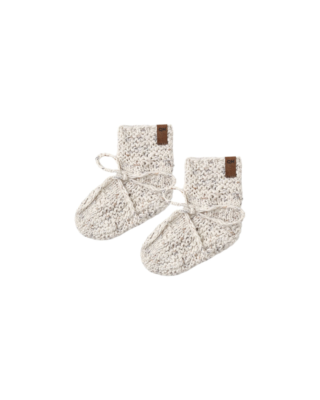 Quincy Mae Knit Booties - Natural Confetti