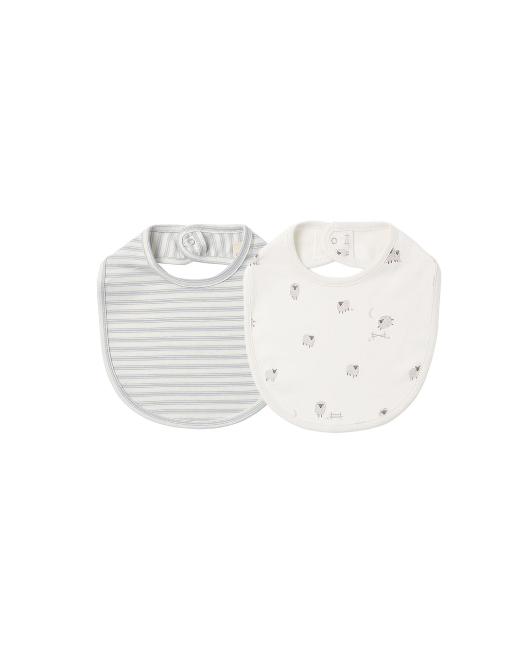 Quincy Mae Bib 2 Pack - Sheep, Cloud Stripe