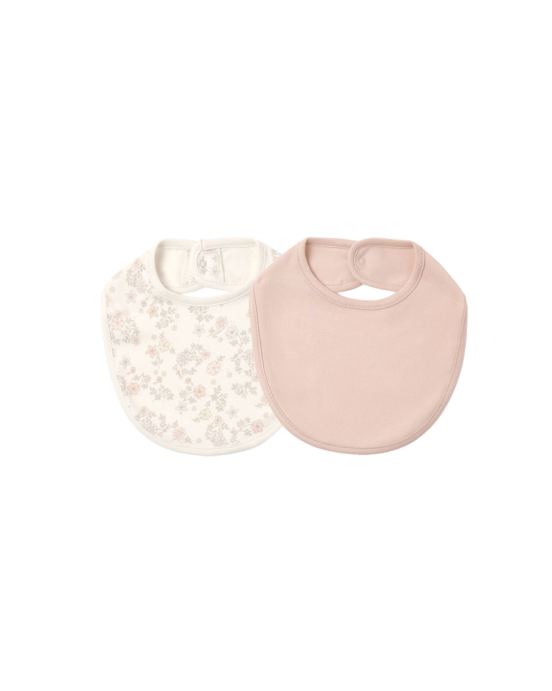 Quincy Mae Bib 2 Pack - Floral Vine, Dusty Rose