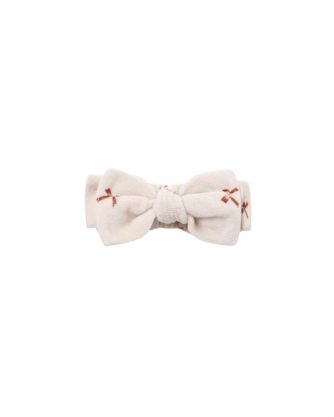Quincy Mae Velour Bow Headband - Red Bows