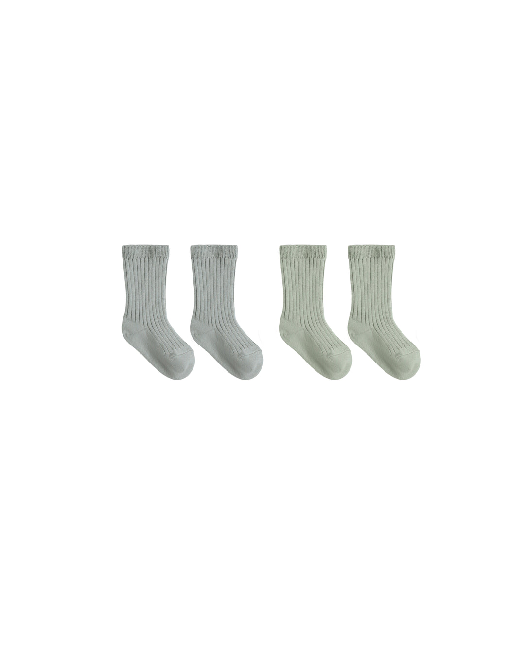 Quincy Mae Socks Set - Fern, Steel Blue