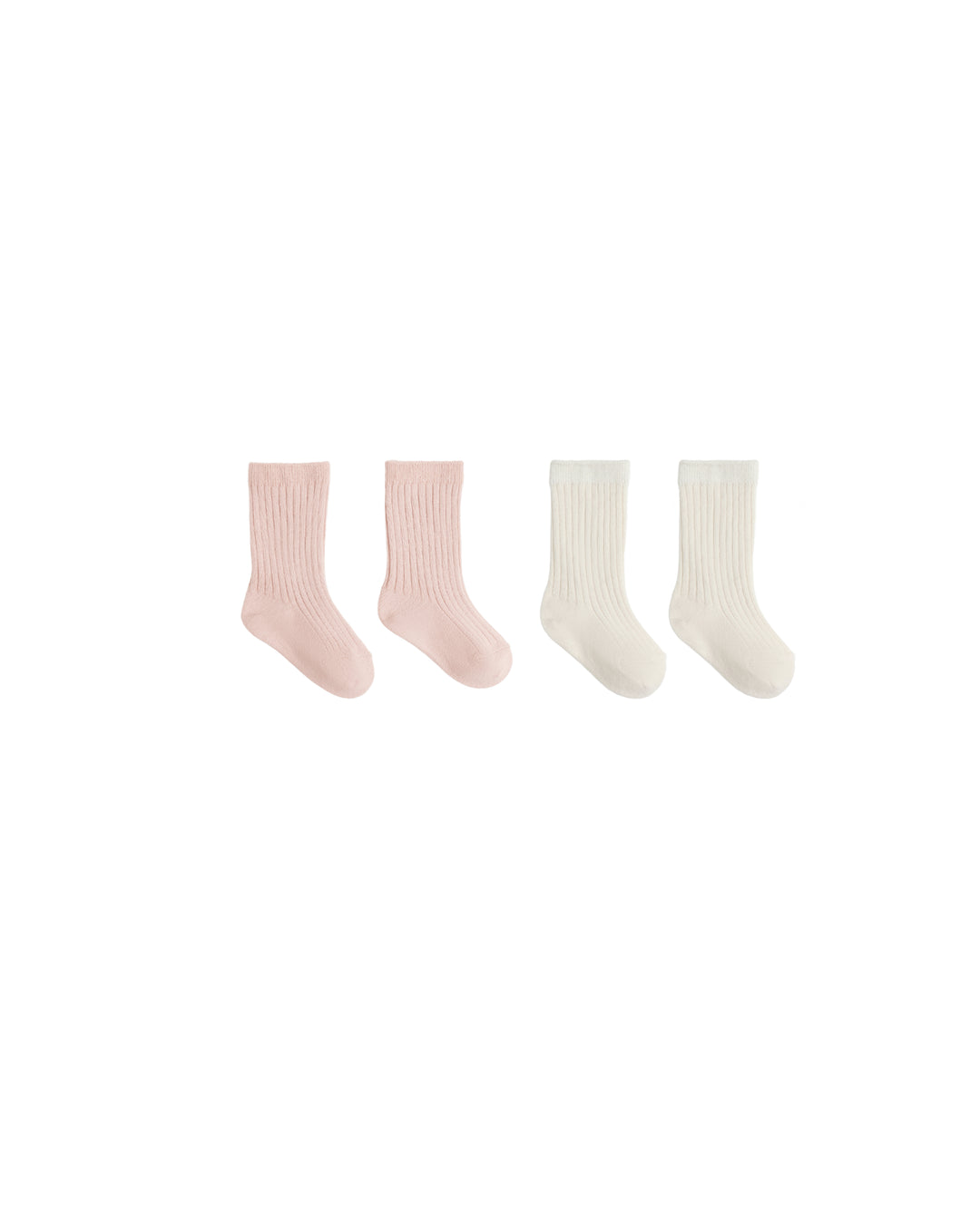 Quincy Mae Socks Set - Natural, Rose