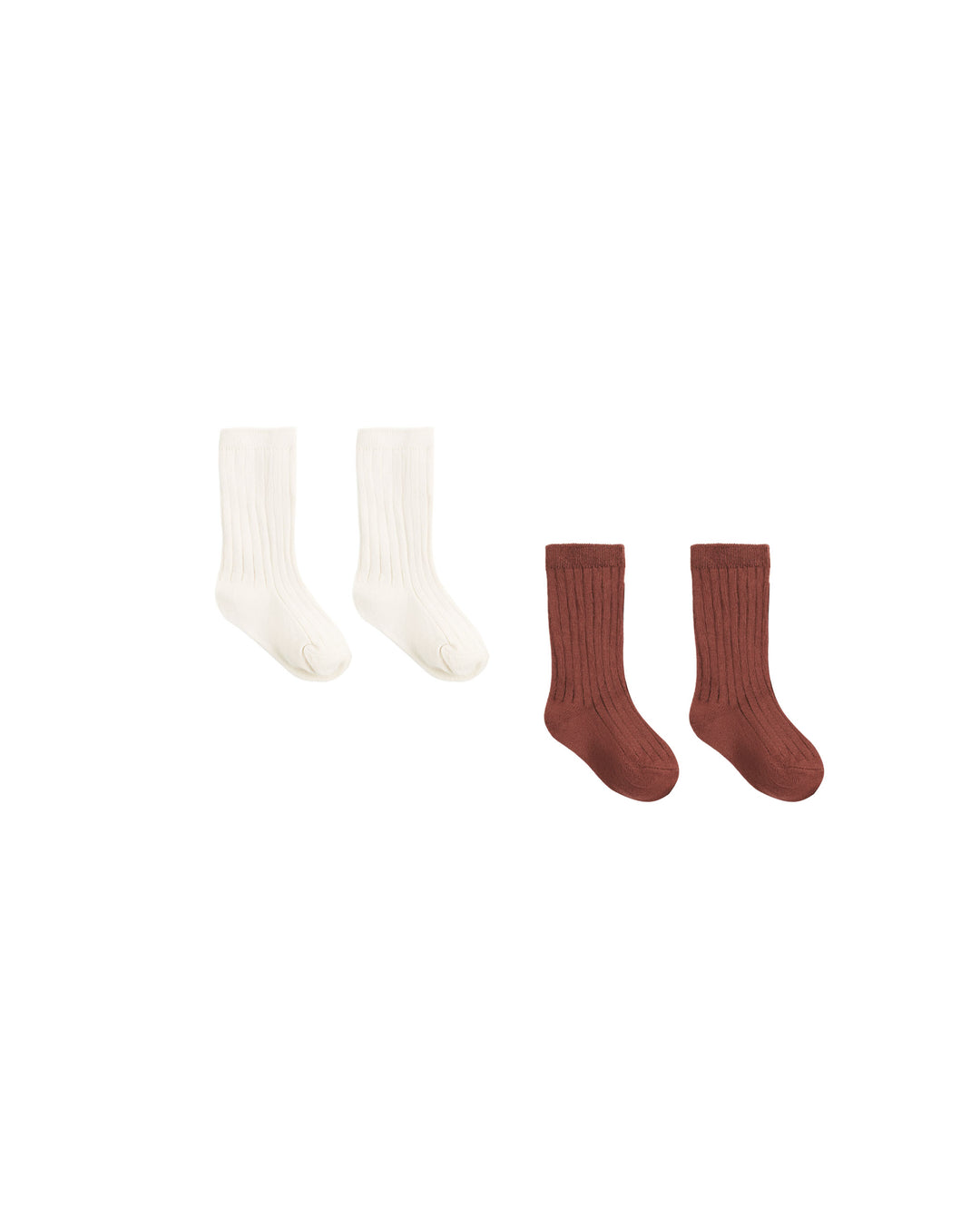 Quincy Mae Sock Set - Natural, Redwood