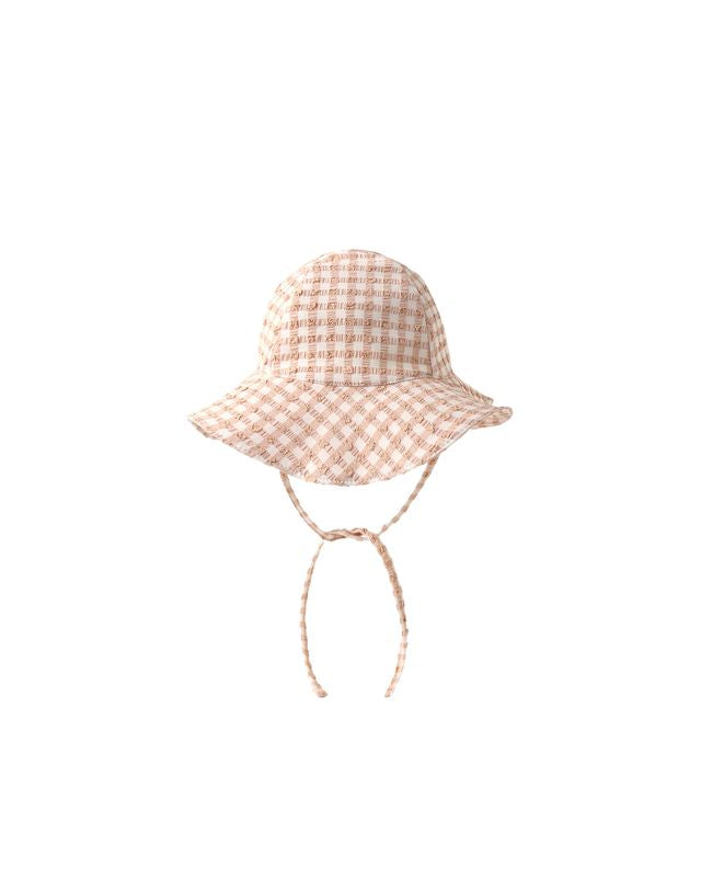 Quincy Mae Sun Hat - Melon Check