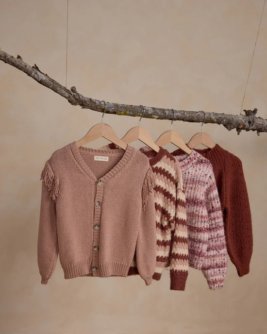 Rylee + Cru Tulip Cardigan - Brick