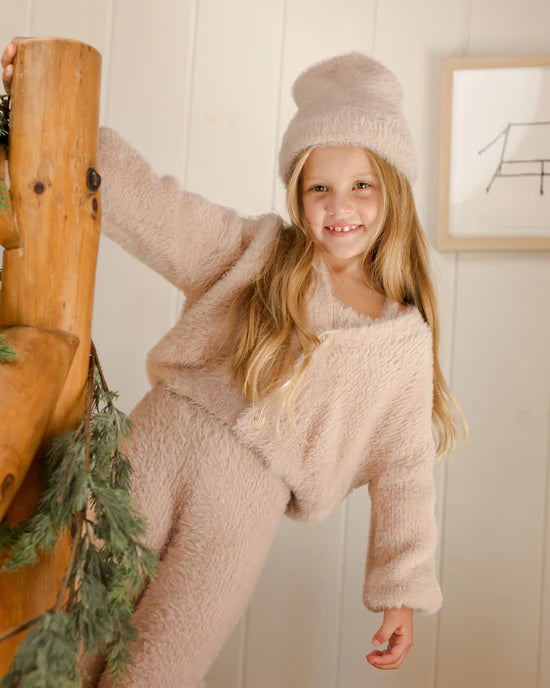 Rylee + Cru Fuzzy Knit Set - Blush