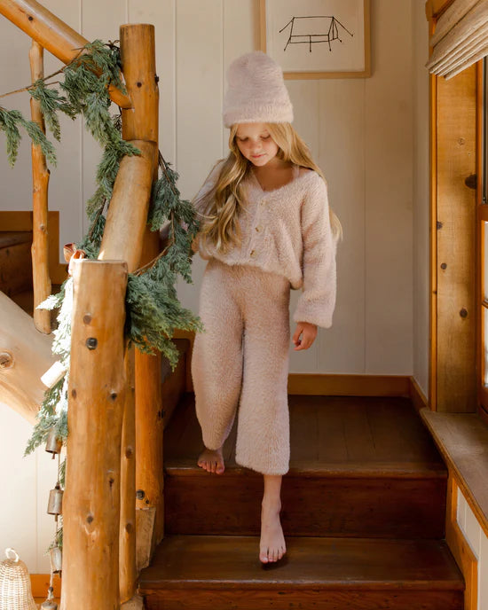 Rylee + Cru Fuzzy Knit Set - Blush