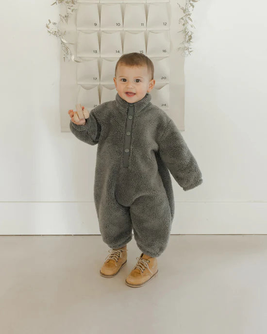 Rylee + Cru Fuzzy Winter Jumpsuit - Forest