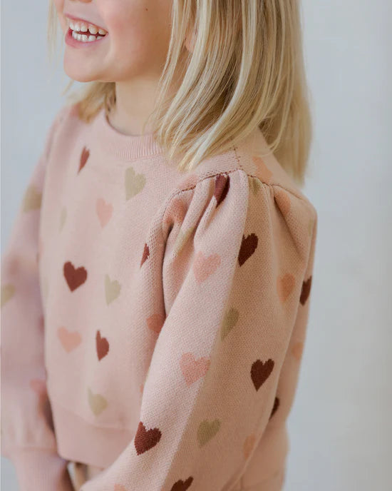 Rylee + Cru Jacquard Knit Set - Hearts