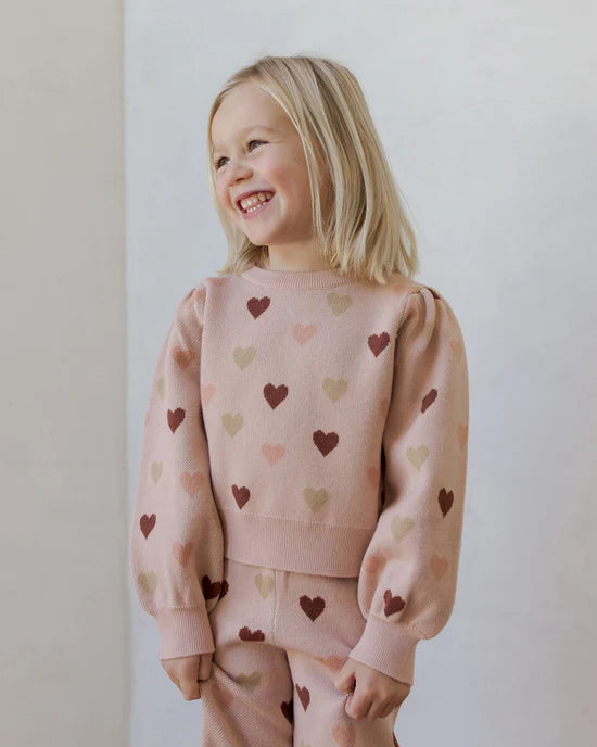 Rylee + Cru Jacquard Knit Set - Hearts