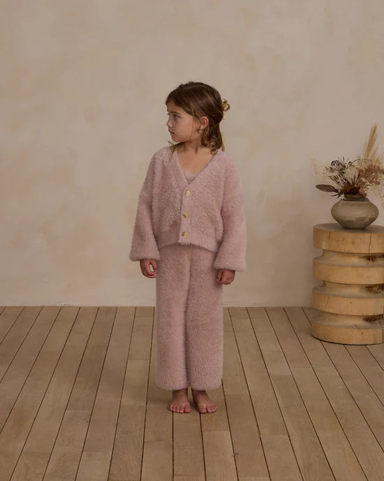 Rylee + Cru Fuzzy Knit Set - Blush