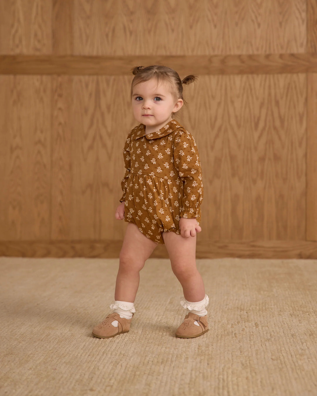 Rylee + Cru Cora Romper - Golden Fleur