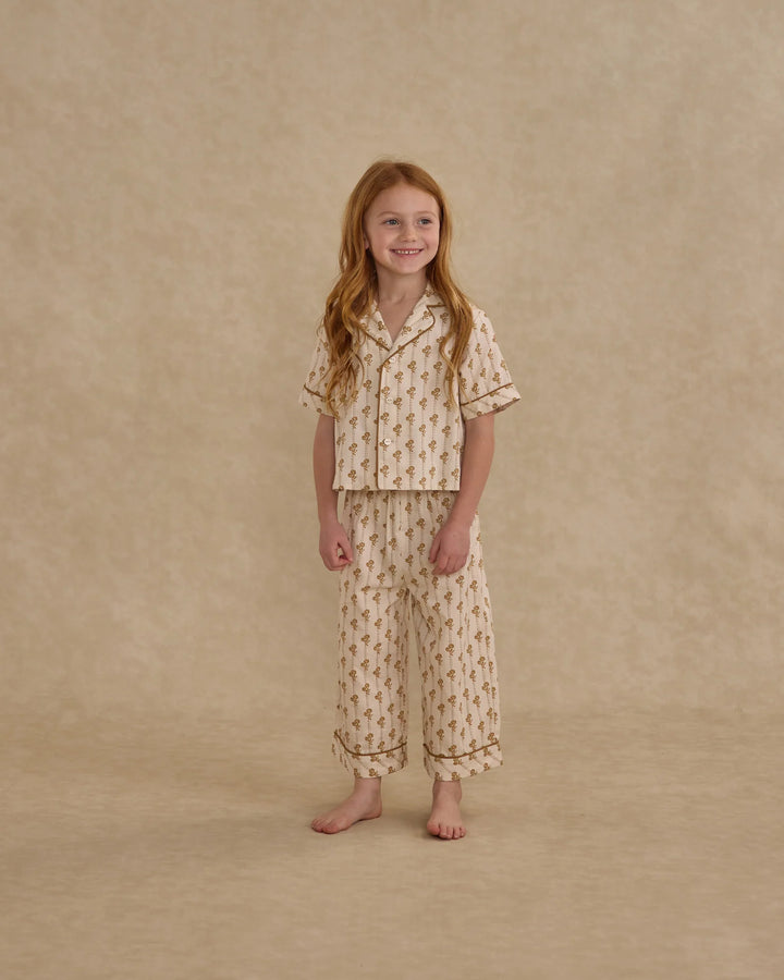 Rylee + Cru Woven Pajama Set - Golden Bloom