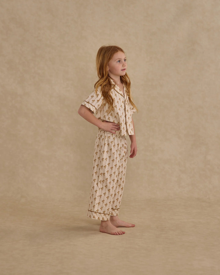 Rylee + Cru Woven Pajama Set - Golden Bloom