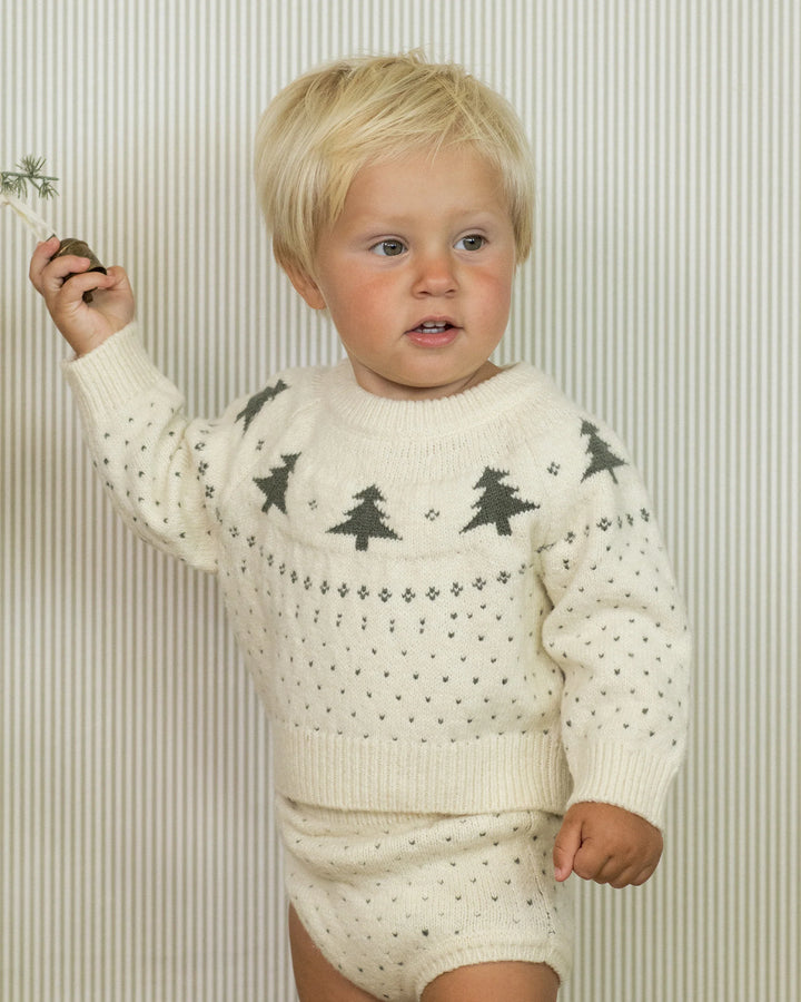 Rylee + Cru Fair Isle Sweater - Trees