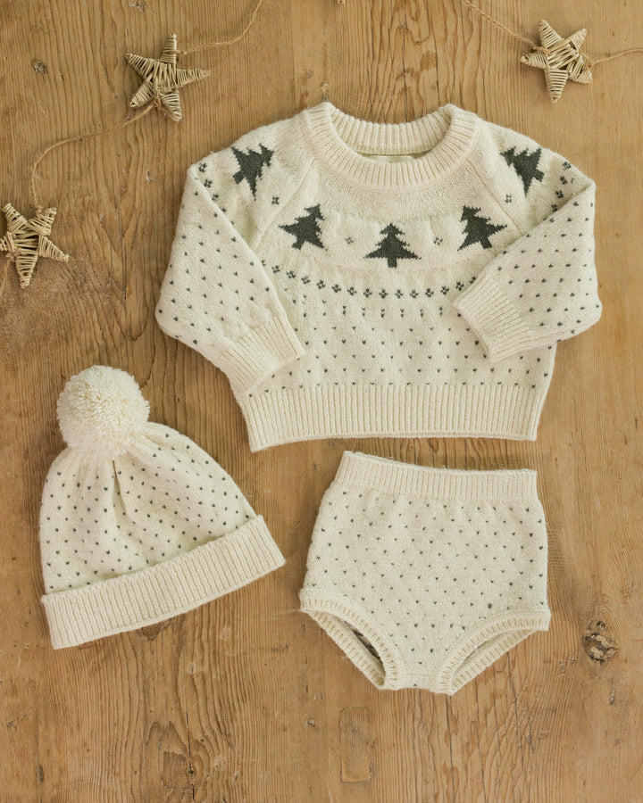Rylee + Cru Fair Isle Sweater - Trees
