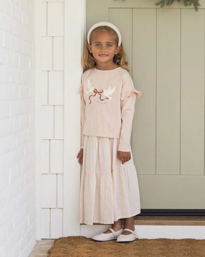 Rylee + Cru Ruffle Long Sleeve Tee - Peace