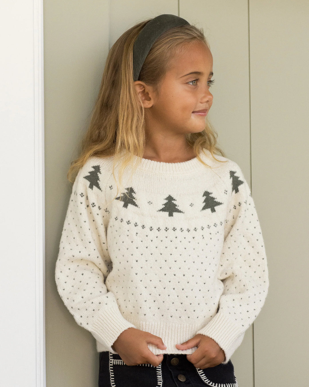 Rylee + Cru Fair Isle Sweater - Trees
