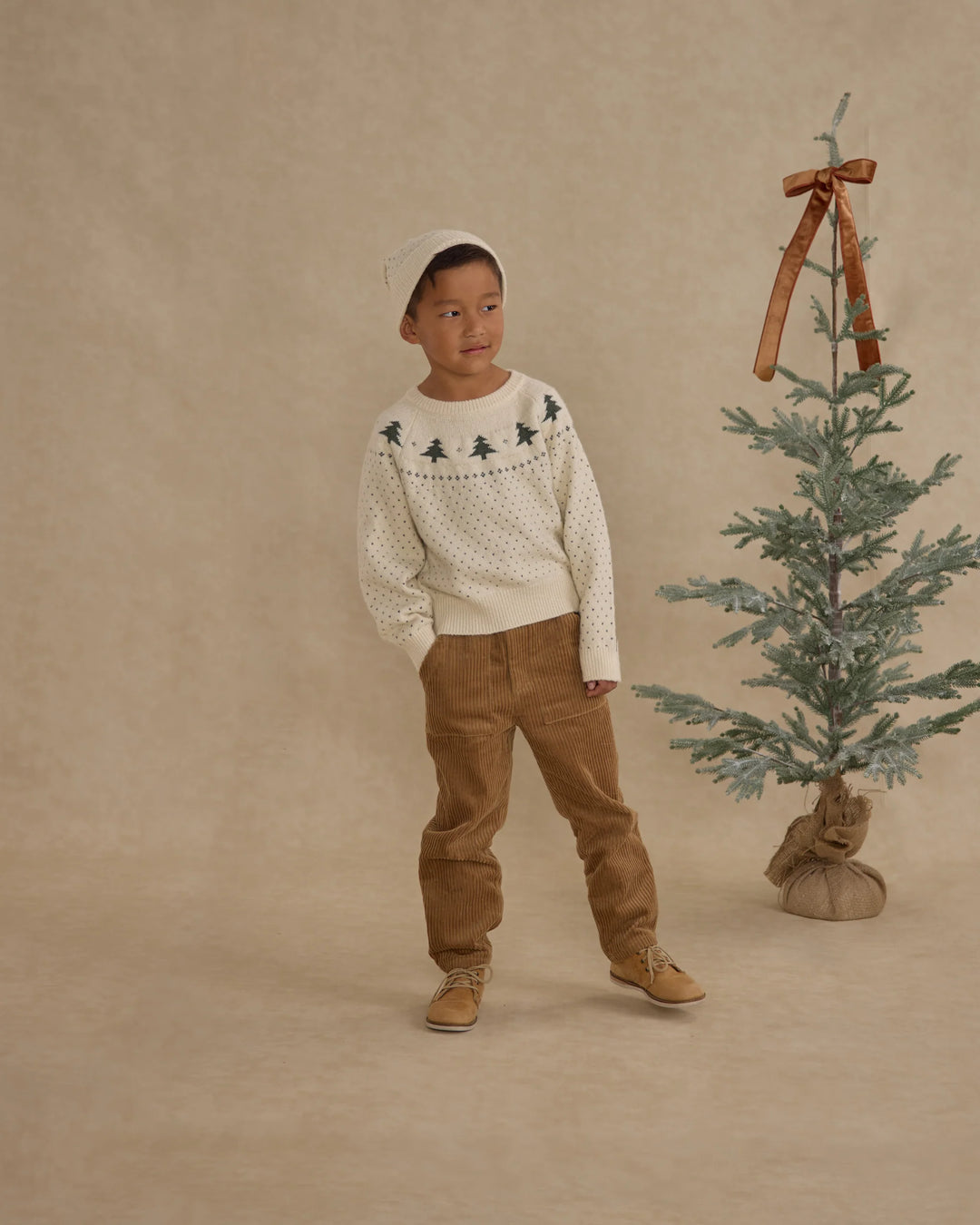 Rylee + Cru Fair Isle Sweater - Trees