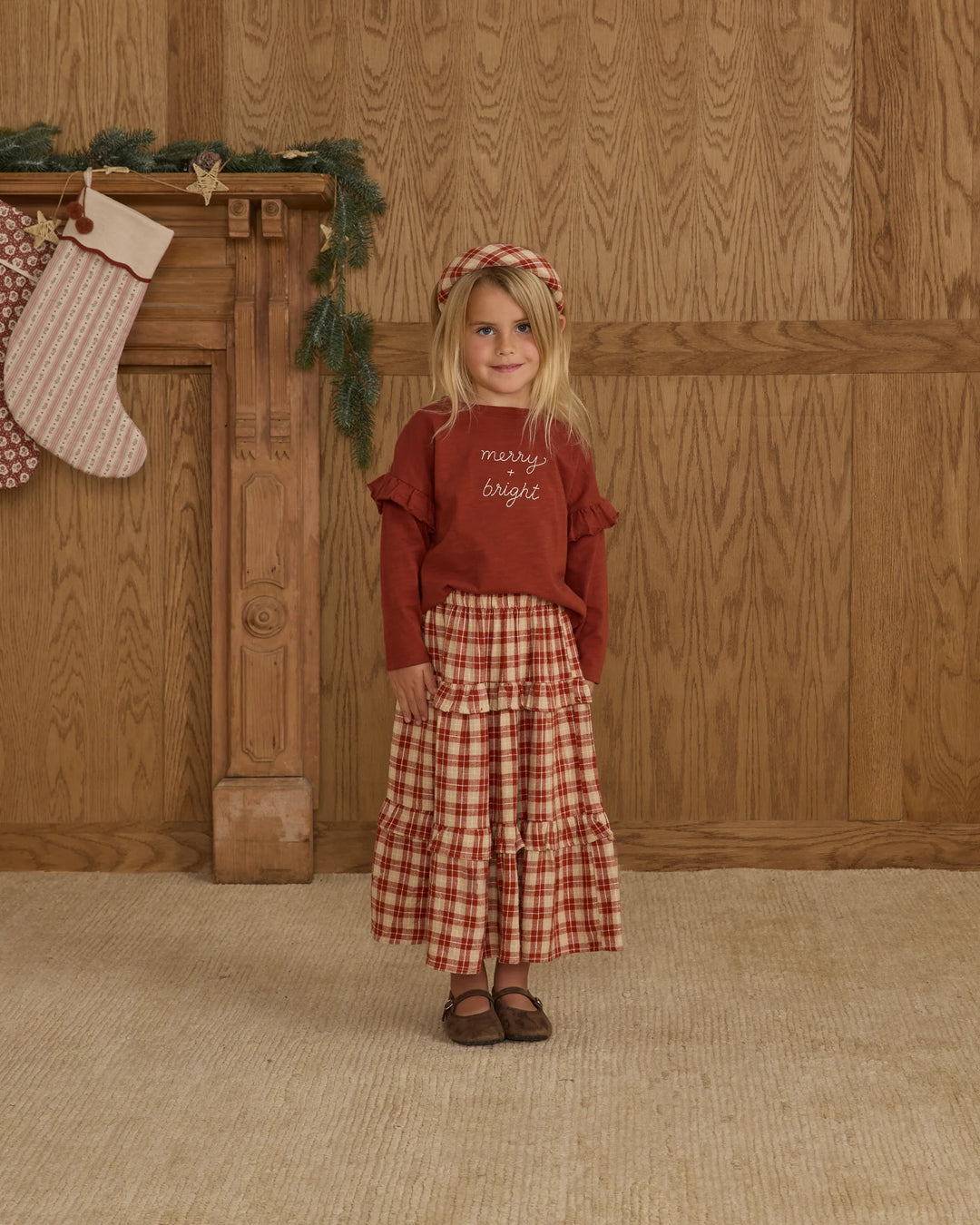 Rylee + Cru Ruffle Long Sleeve Tee - Merry + Bright