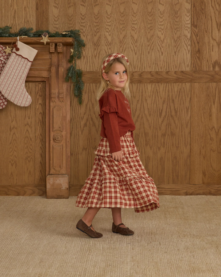 Rylee + Cru Ruffle Long Sleeve Tee - Merry + Bright