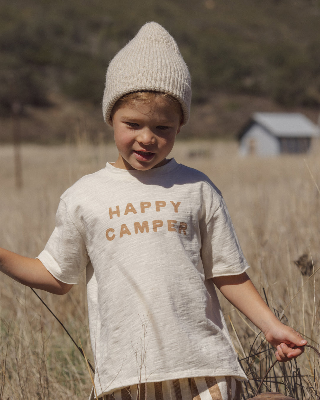 Rylee + Cru Raw Edge Tee - Happy Camper