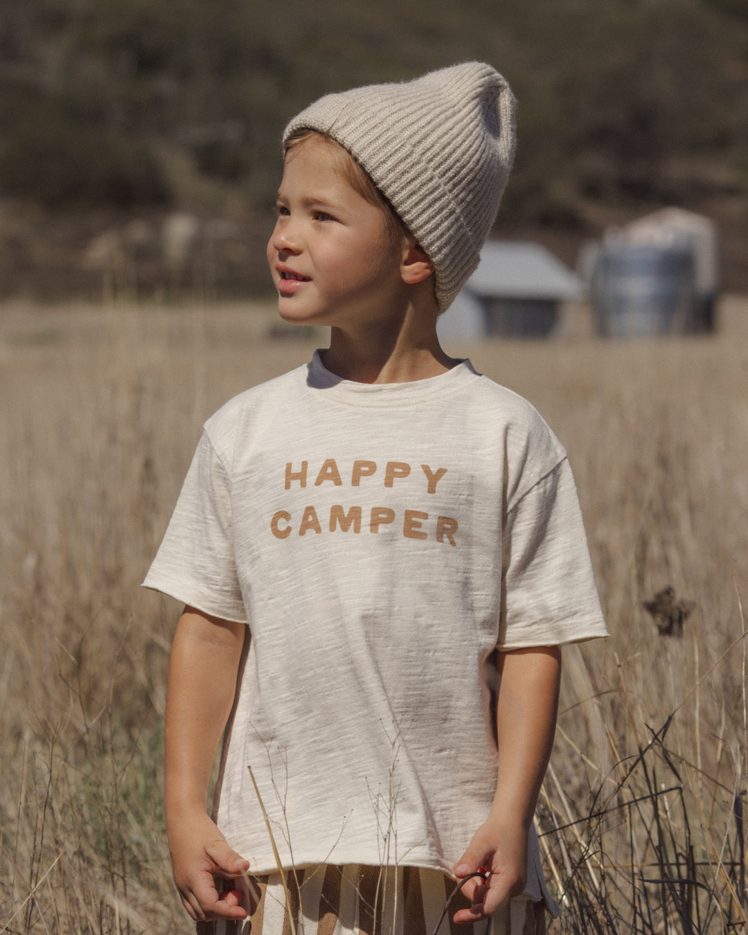 Rylee + Cru Raw Edge Tee - Happy Camper