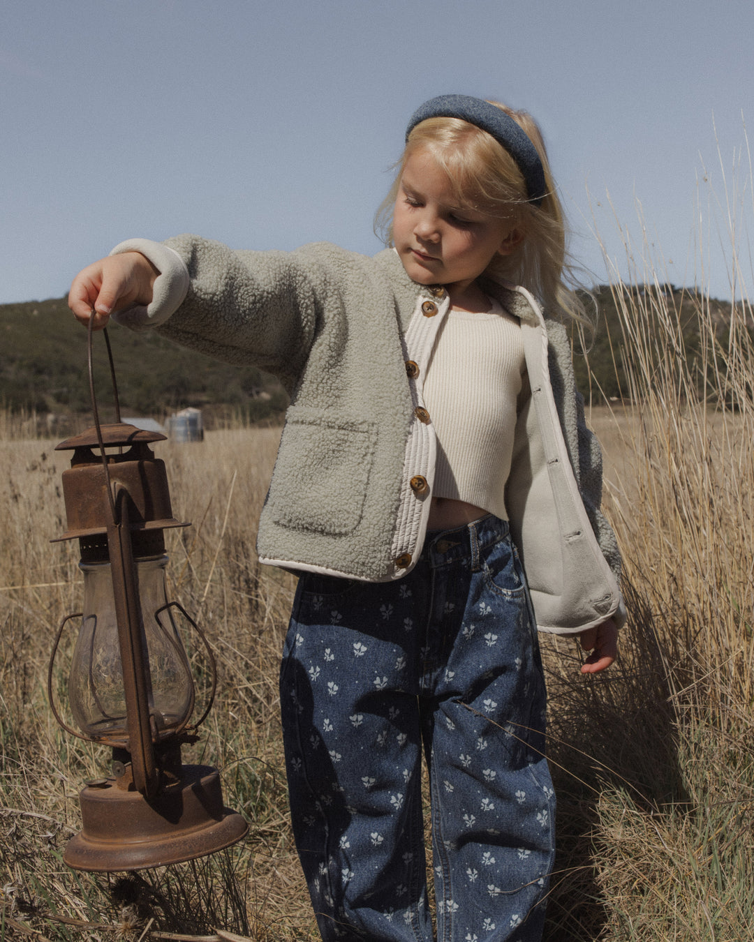Rylee + Cru Barrel Pant - Heart Ditsy