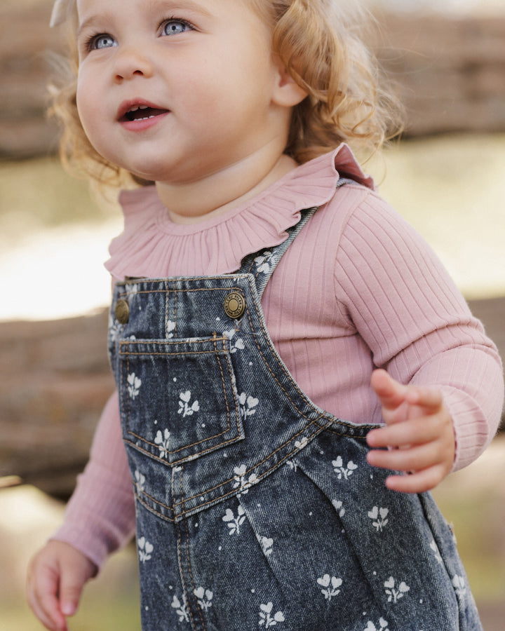Rylee + Cru Ruffle Collar Bodysuit - Rosewood