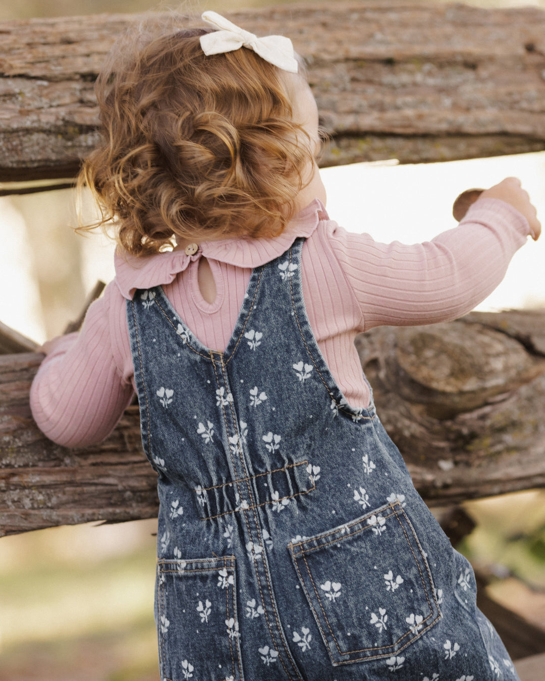 Rylee + Cru Ruffle Collar Bodysuit - Rosewood