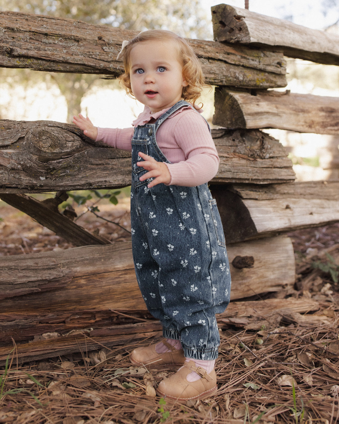 Rylee + Cru Ruffle Collar Bodysuit - Rosewood