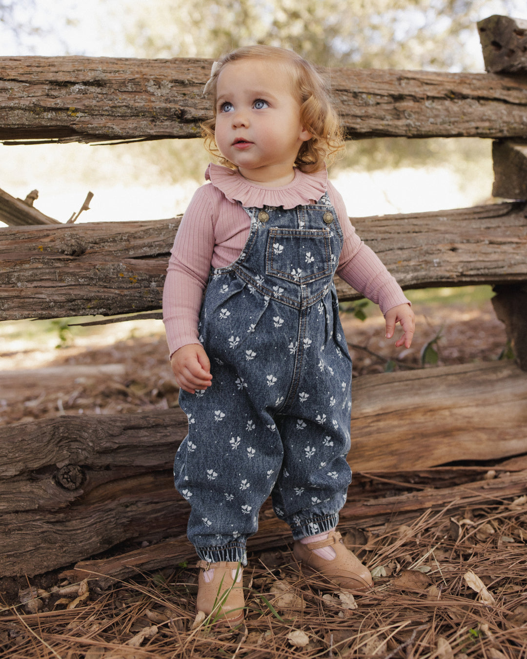 Rylee + Cru Ruffle Collar Bodysuit - Rosewood