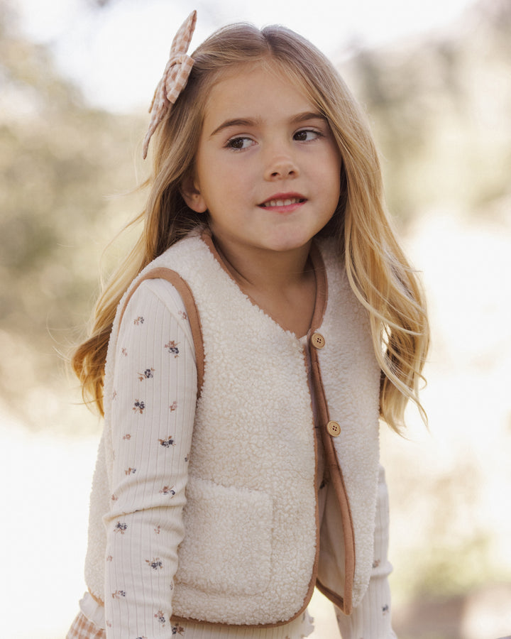 Rylee + Cru Ribbed Long Sleeve - Natural Ditsy