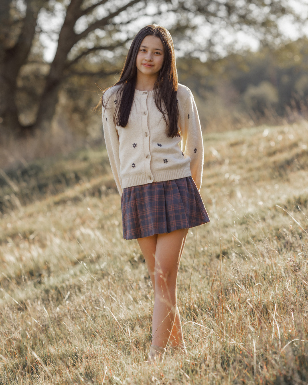 Rylee + Cru Teen Cheyenne Cardigan - Midnight Daises