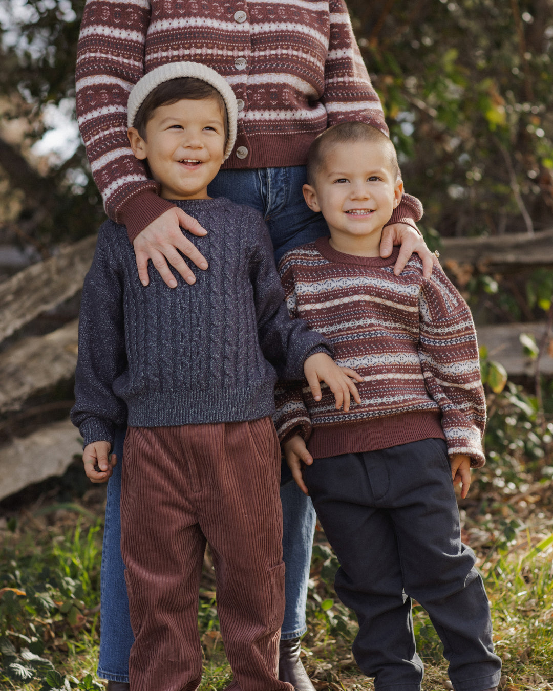 Rylee + Cru Aspen Sweater - Mulberry Multi-Stripe
