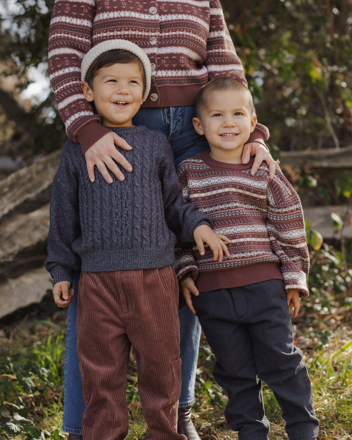 Rylee + Cru Aspen Sweater - Mulberry Multi-Stripe