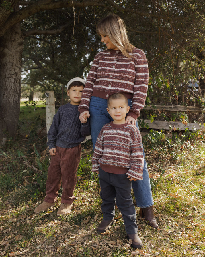 Rylee + Cru Aspen Sweater - Mulberry Multi-Stripe
