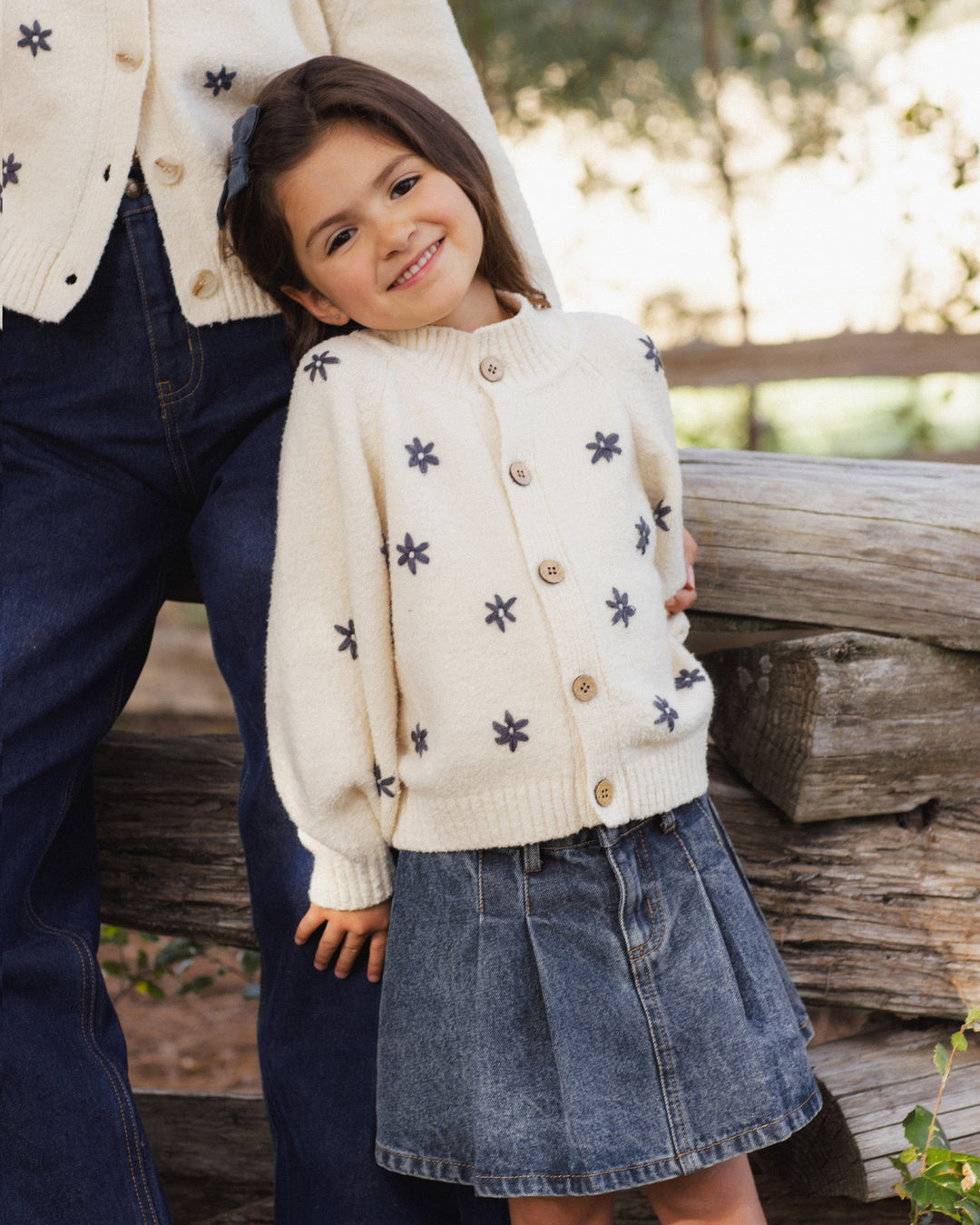 Rylee + Cru Pleated Denim Skirt - Indigo