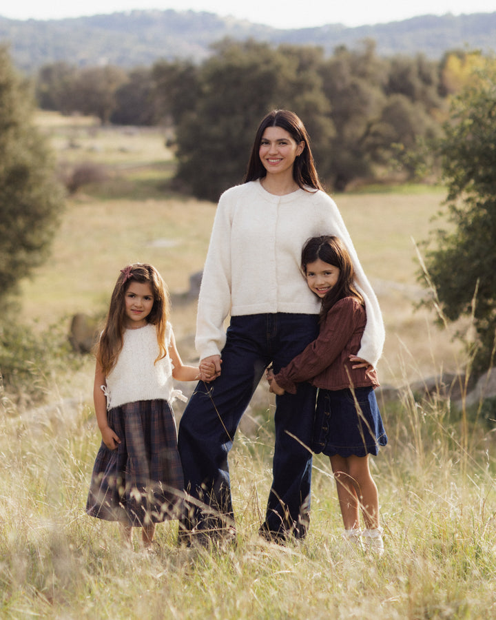 Rylee + Cru Bow Sweater Vest - Ivory