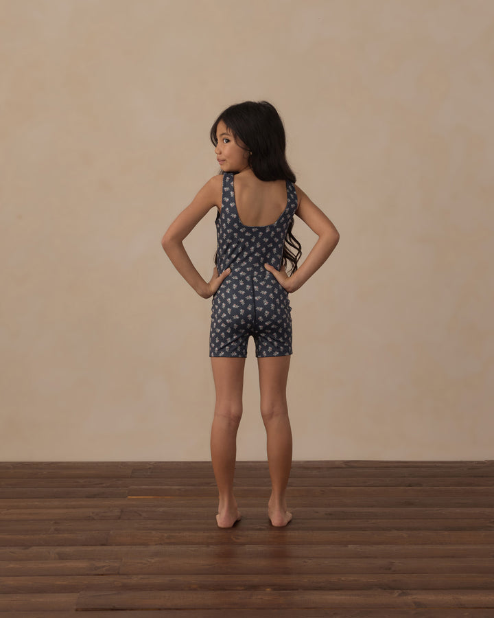 Rylee + Cru Malibu Bodysuit - Blue Blooms