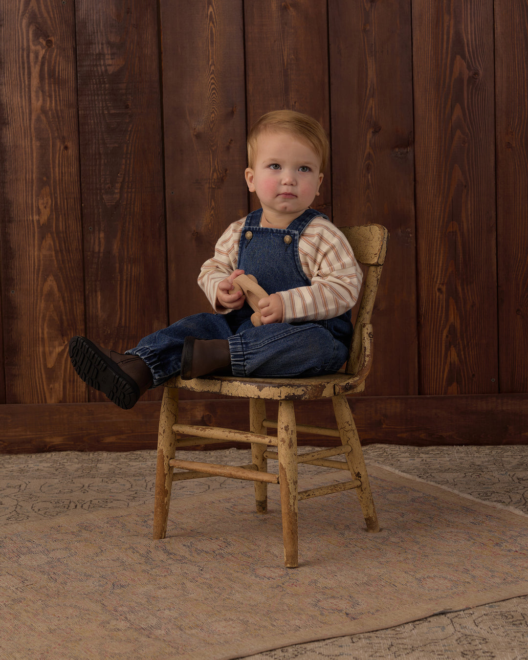Rylee + Cru Cargo Baby Overall - Indigo