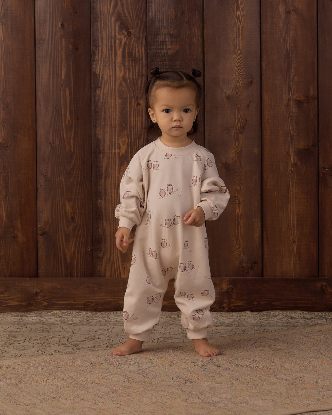 Rylee + Cru Raglan Jumpsuit - Owls