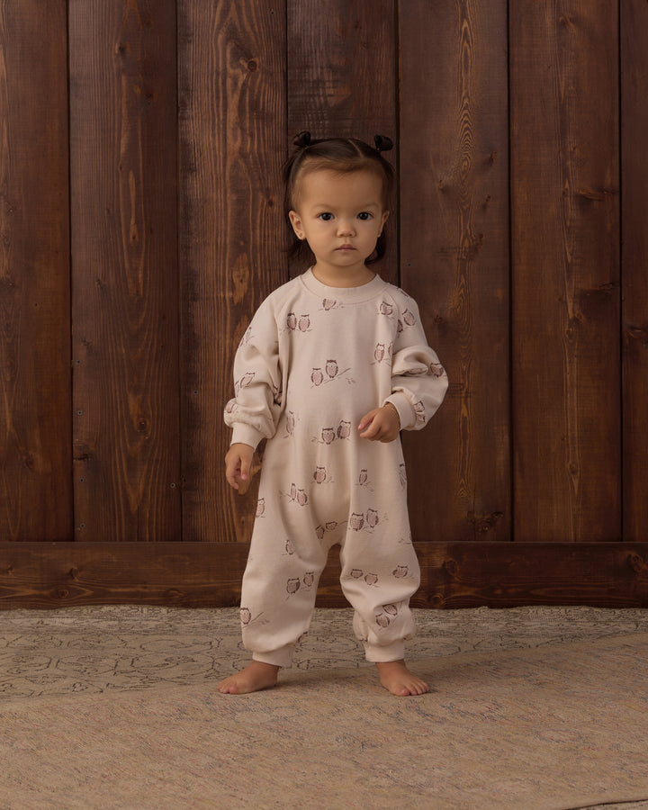Rylee + Cru Raglan Jumpsuit - Owls