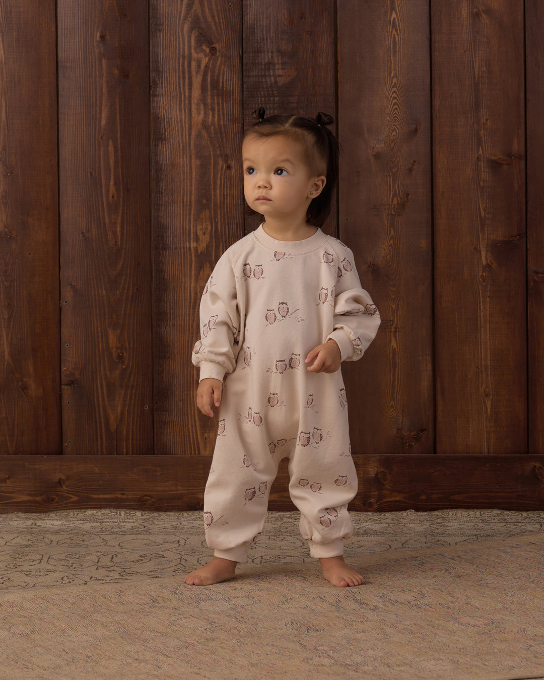 Rylee + Cru Raglan Jumpsuit - Owls