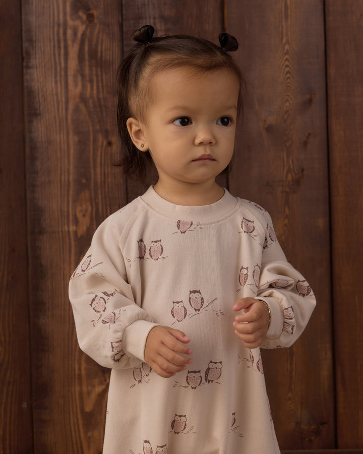 Rylee + Cru Raglan Jumpsuit - Owls