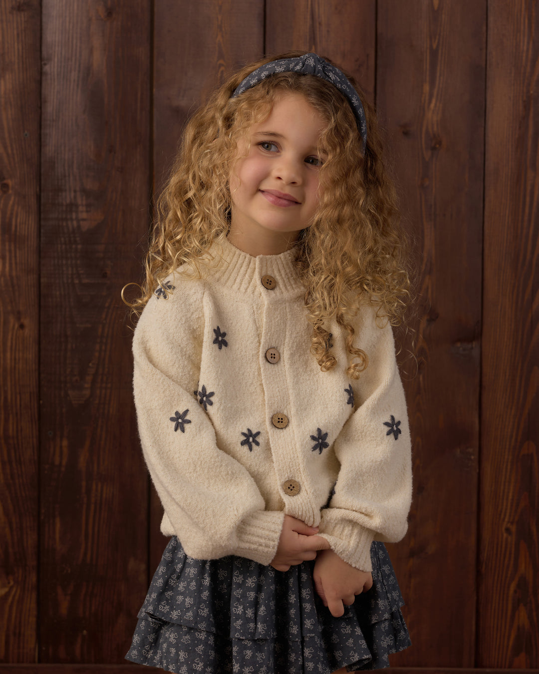 Rylee + Cru Tulip Cardigan - Midnight Daisy
