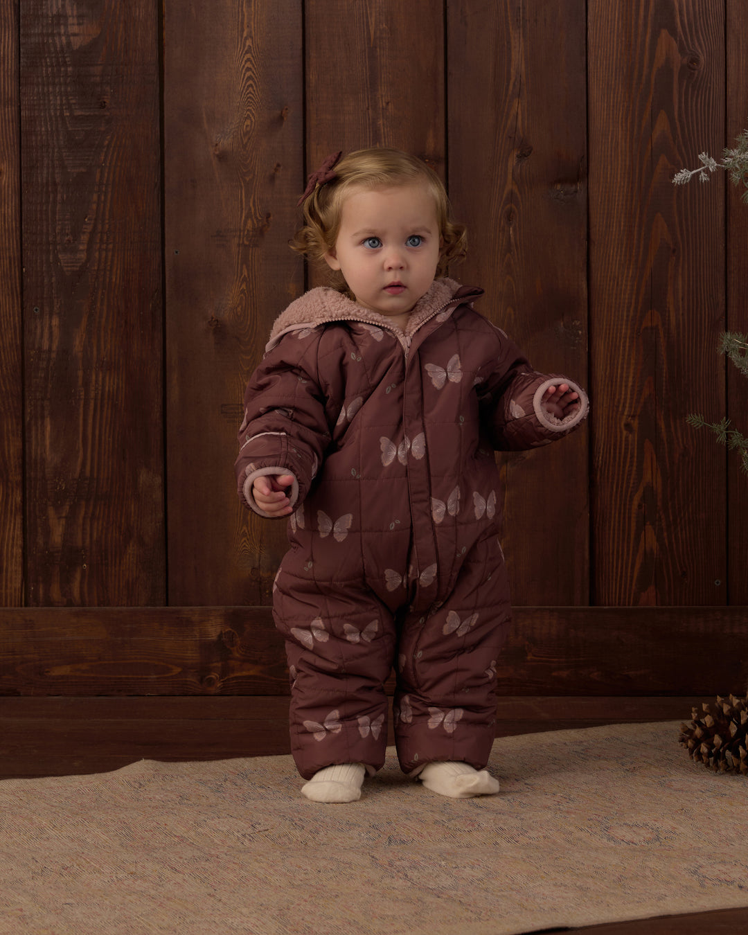 Rylee + Cru Cedar Puffer Suit - Butterflies